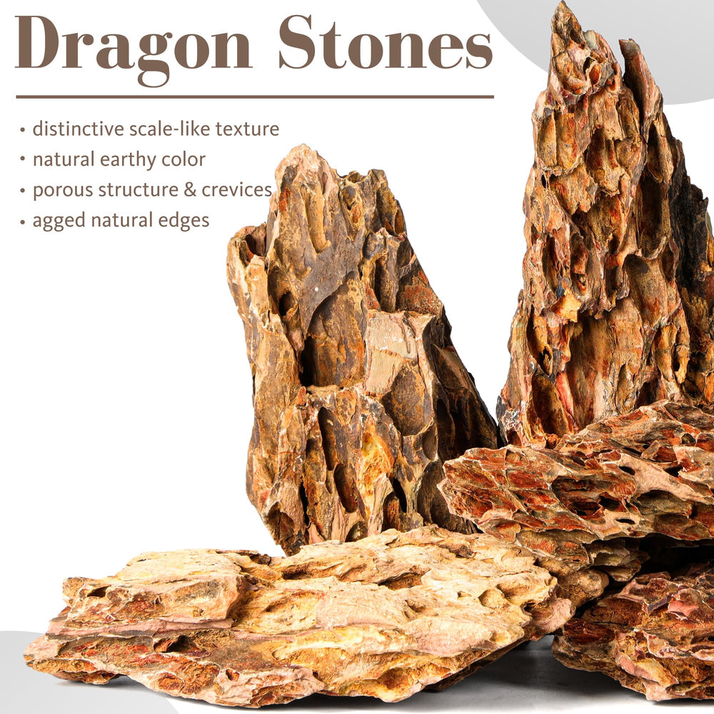 FISCAPE Dragon Stone large rock cluster creates natural ridges in medium tanks