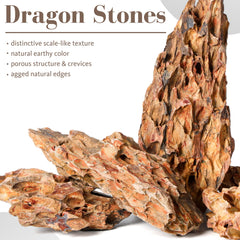 FISCAPE dragon stone mixed-sizes showing varied textures for realism