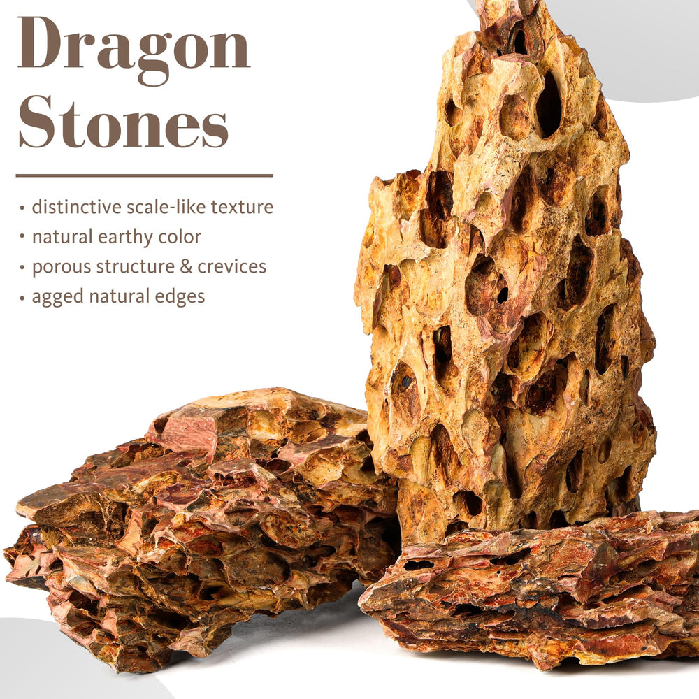FISCAPE dragon stone natural layering adds authentic depth to planted tanks