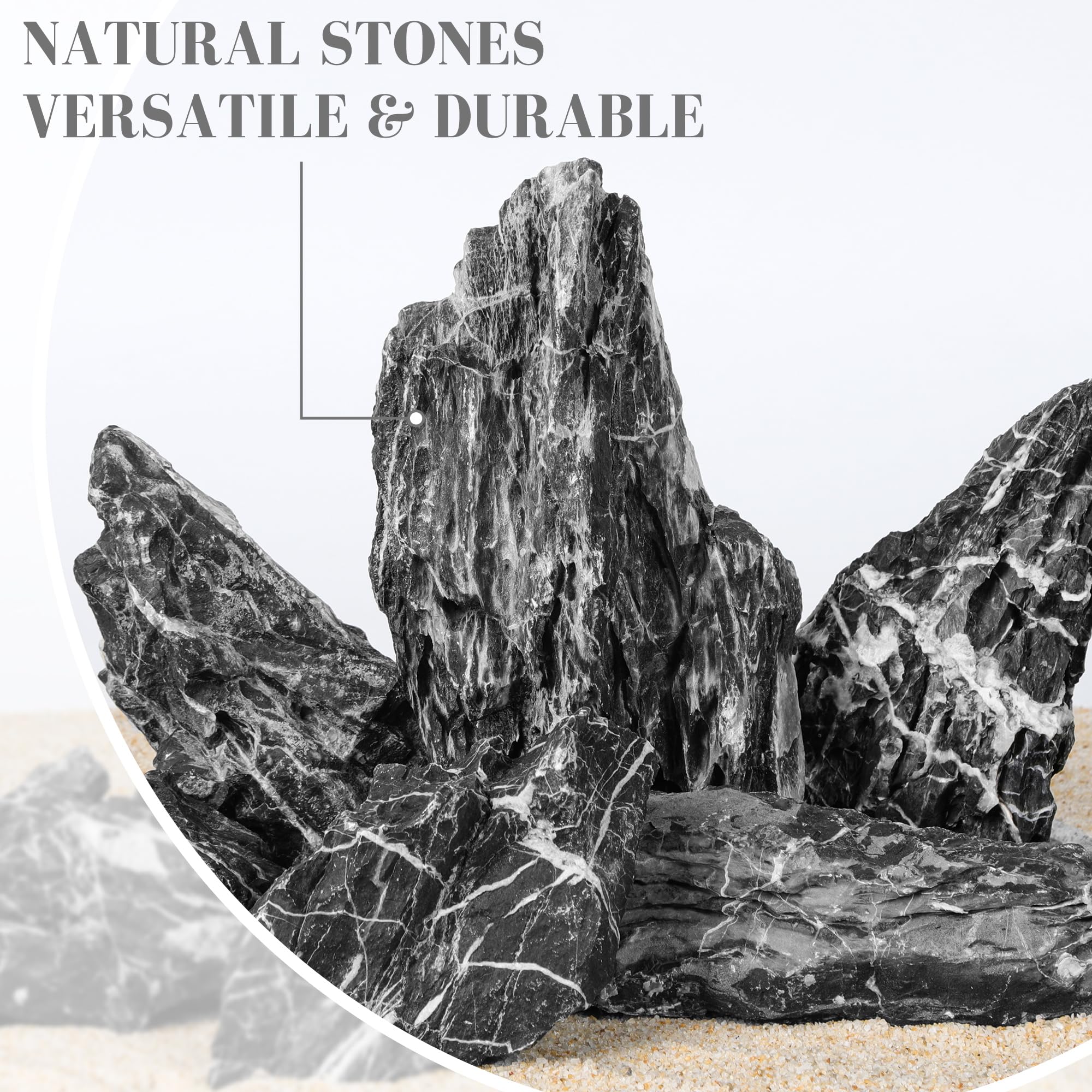 FISCAPE Seiryu stones ready after a rinse; natural texture remains intact for long-lasting decor.