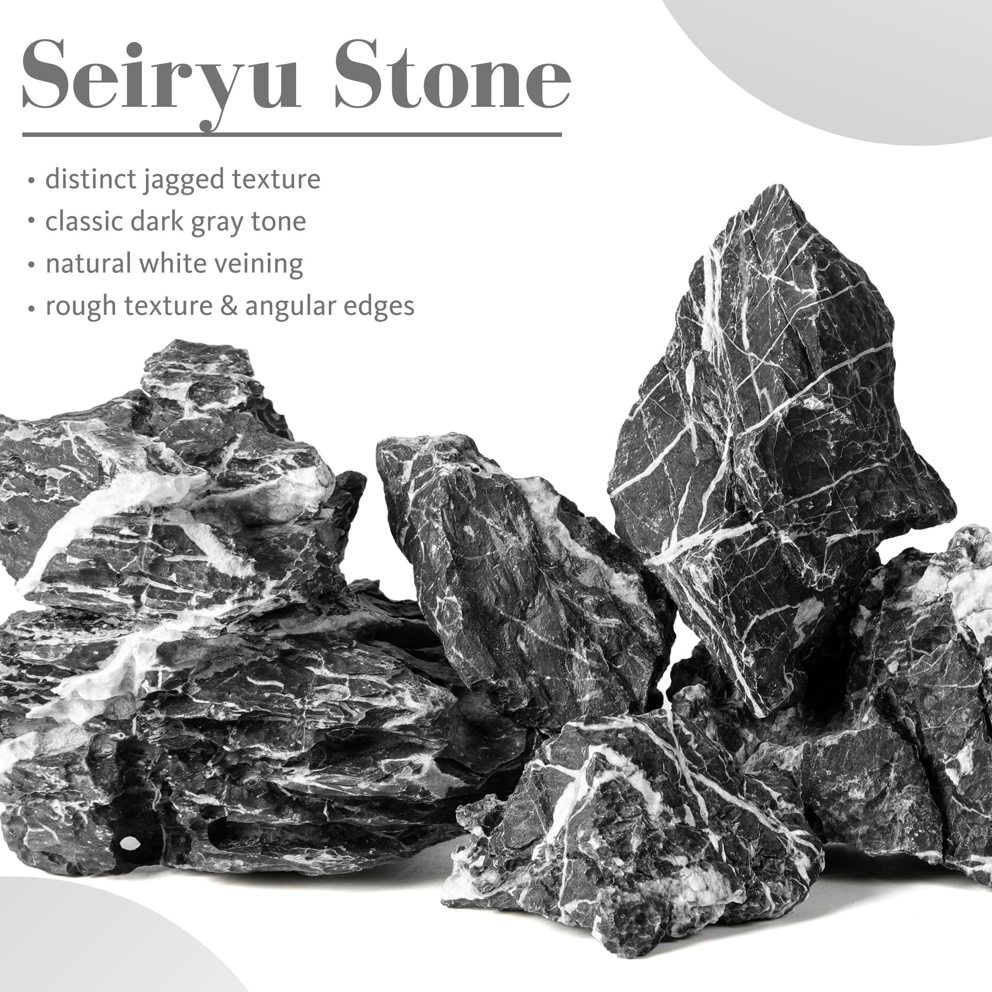 FISCAPE Seiryu stone texture closeup reveals white veining and rugged texture