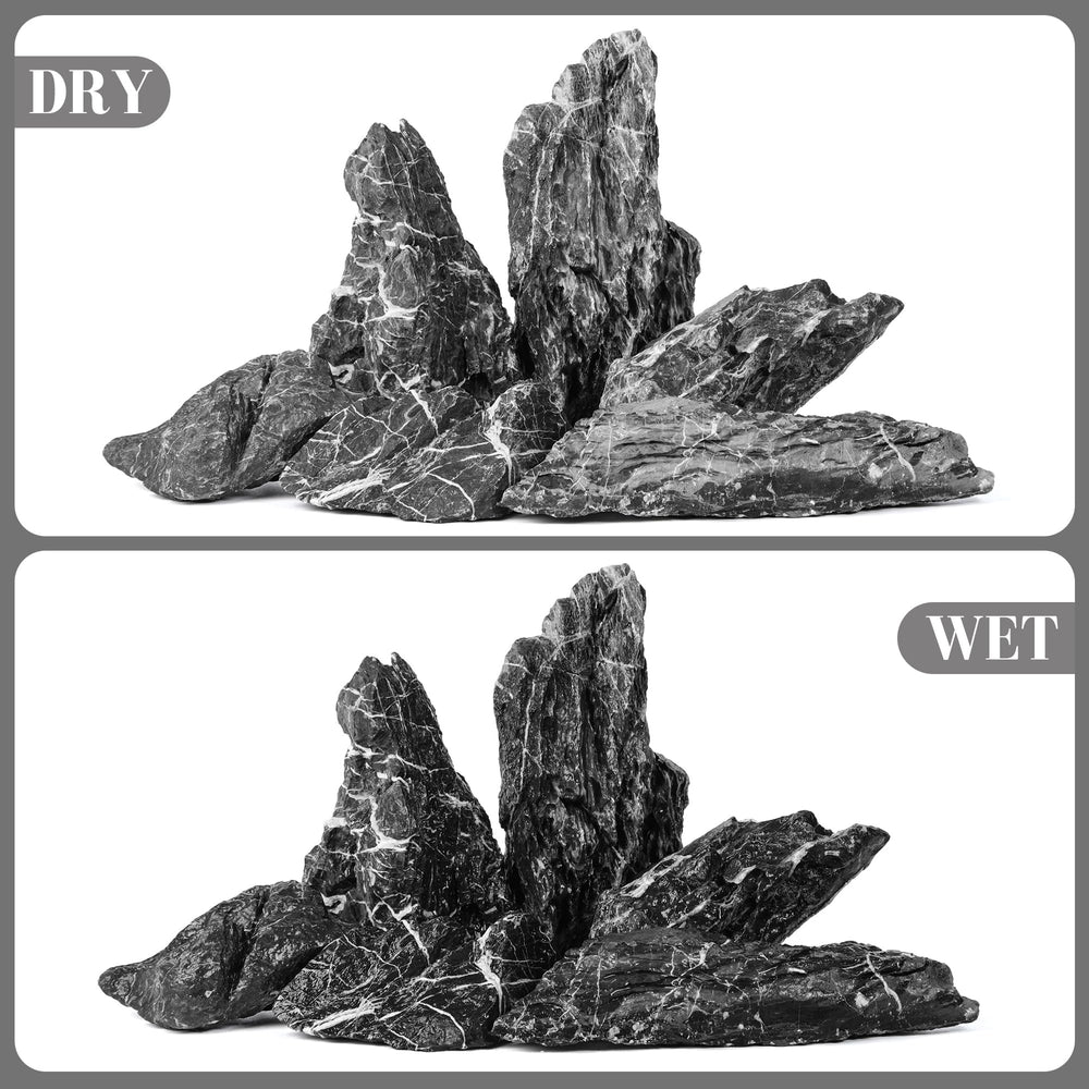FISCAPE Seiryu stones serve as moss anchors and plant support in tanks.