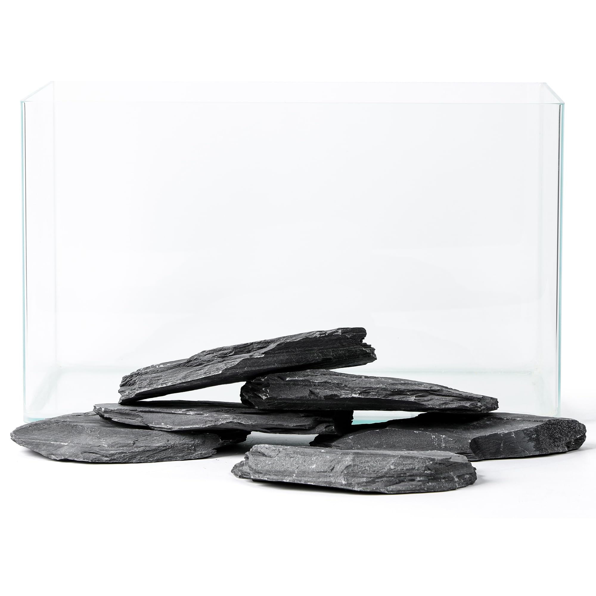 FISCAPE slate rock flat-ledge provides stable ledges for aquatic layouts.