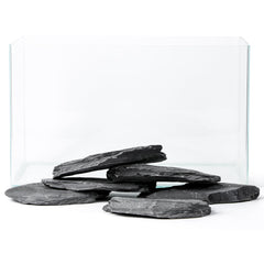 FISCAPE slate rock flat-ledge provides stable ledges for aquatic layouts.