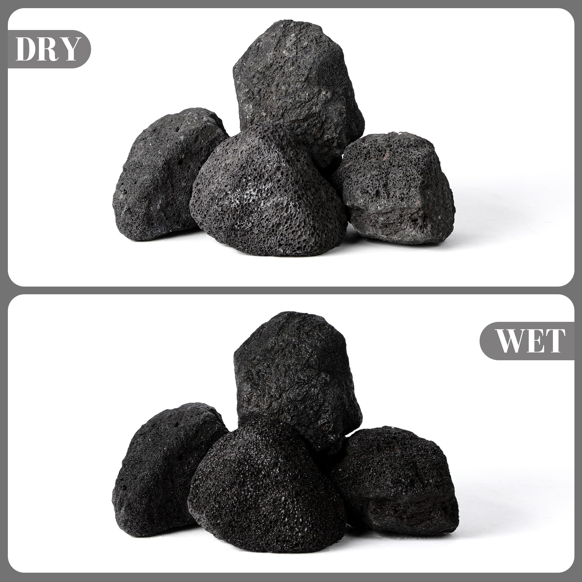 FISCAPE natural lava rocks reserve space for biofilm growth and beneficial bacteria.