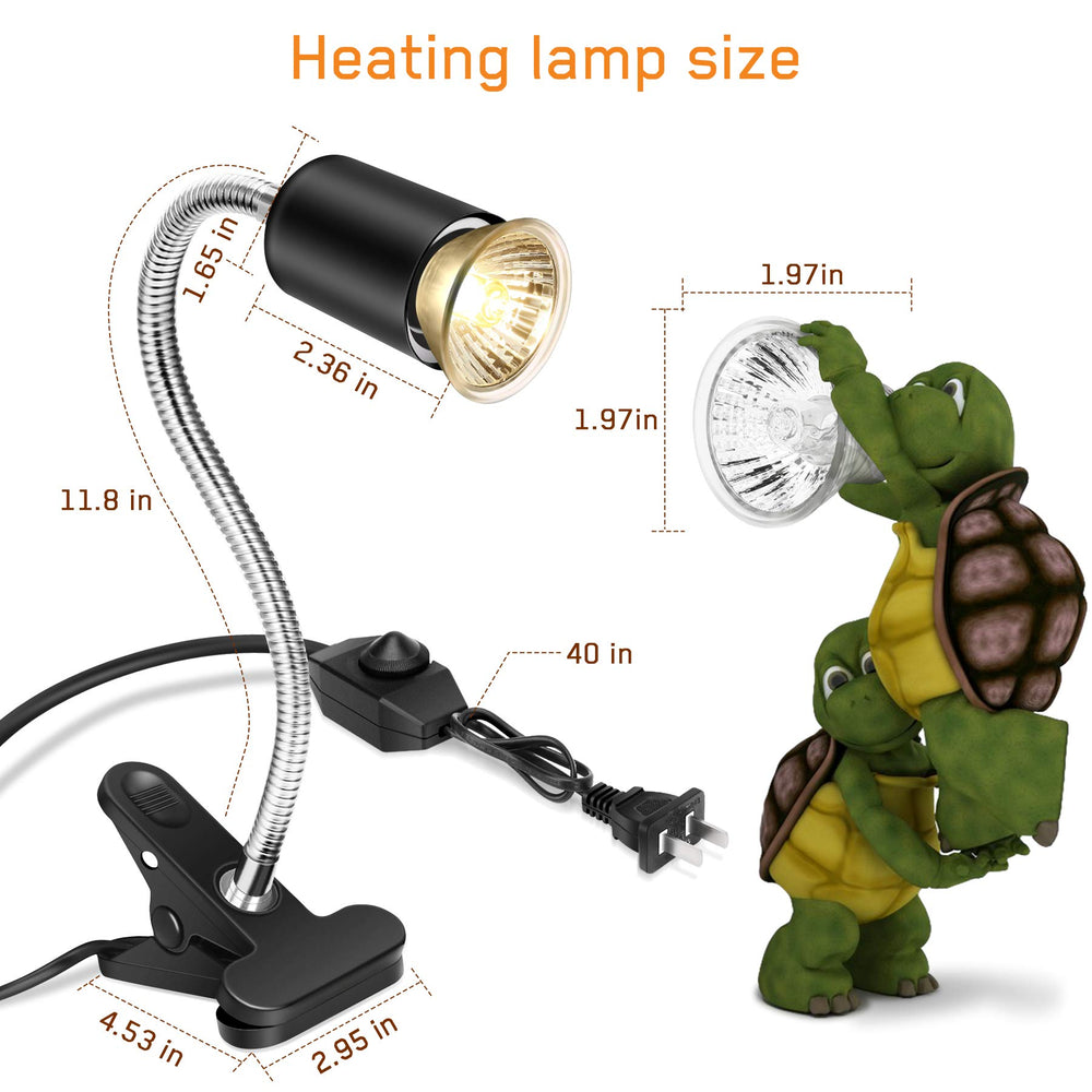 Fischuel Reptile Heat Lamp bulbs-included deliver UVA/UVB illumination for habitat health.