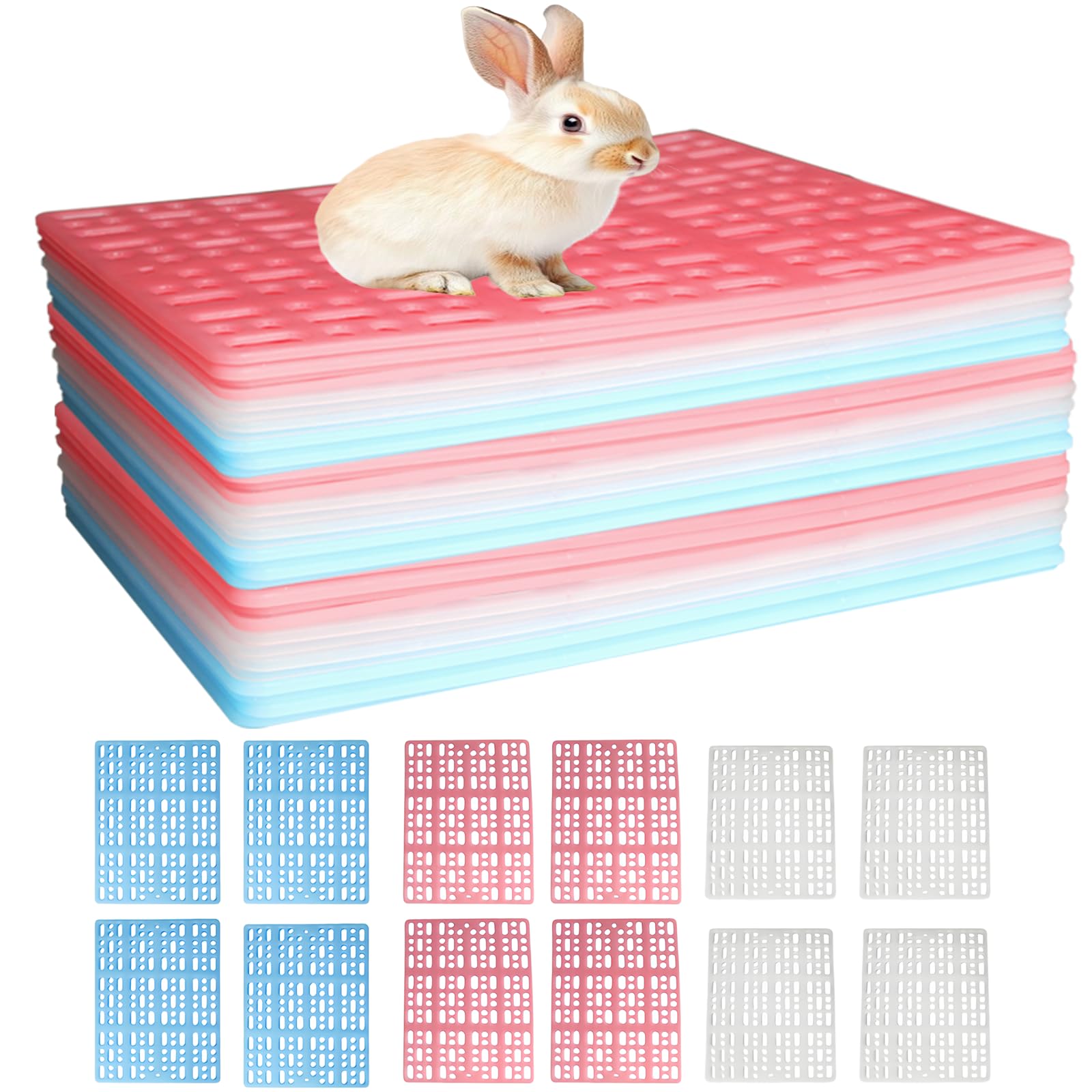 FISDEN rabbit cage mat blue enhances cage cleanliness and pet comfort.