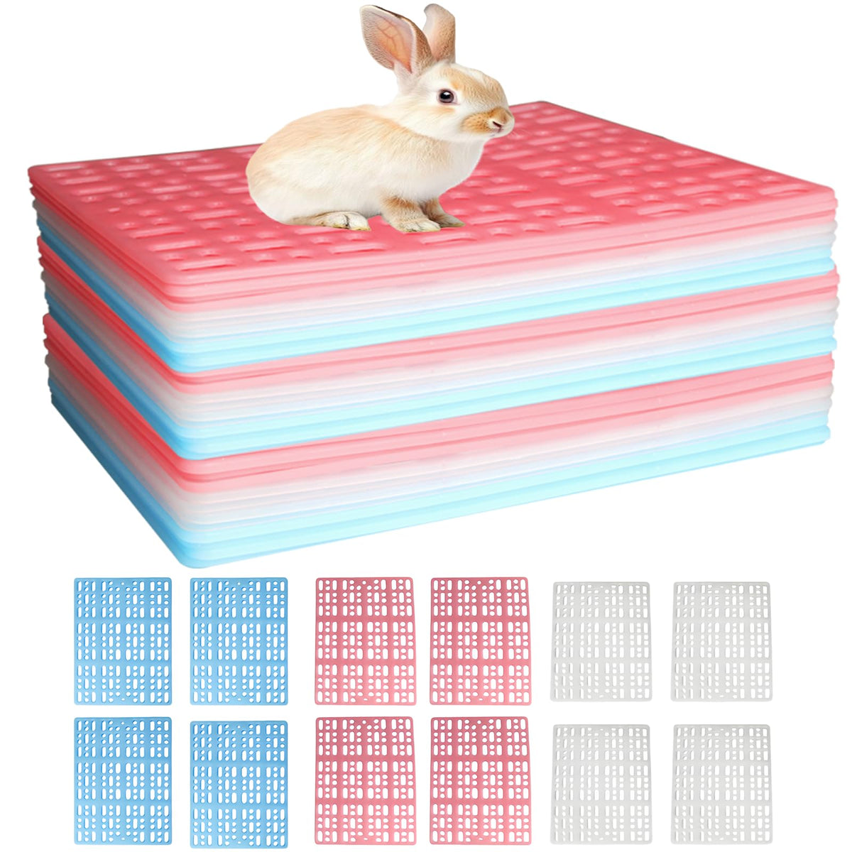 FISDEN rabbit cage mat blue enhances cage cleanliness and pet comfort.