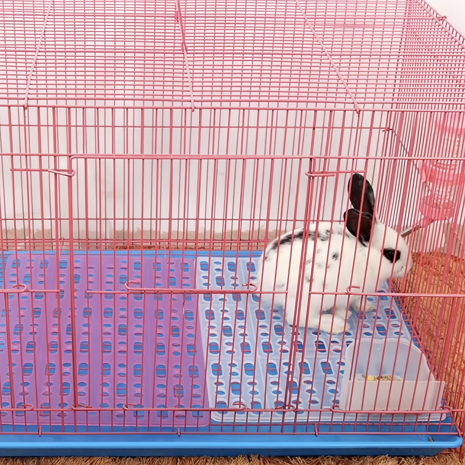 FISDEN rabbit cage mat splice flexible pieces let you customize cage size and layout.