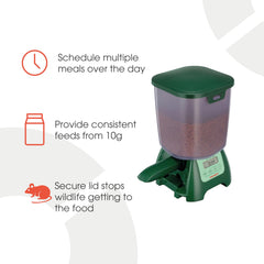 Fish Mate P7000 has 6.5 lb capacity to reduce refill frequency.