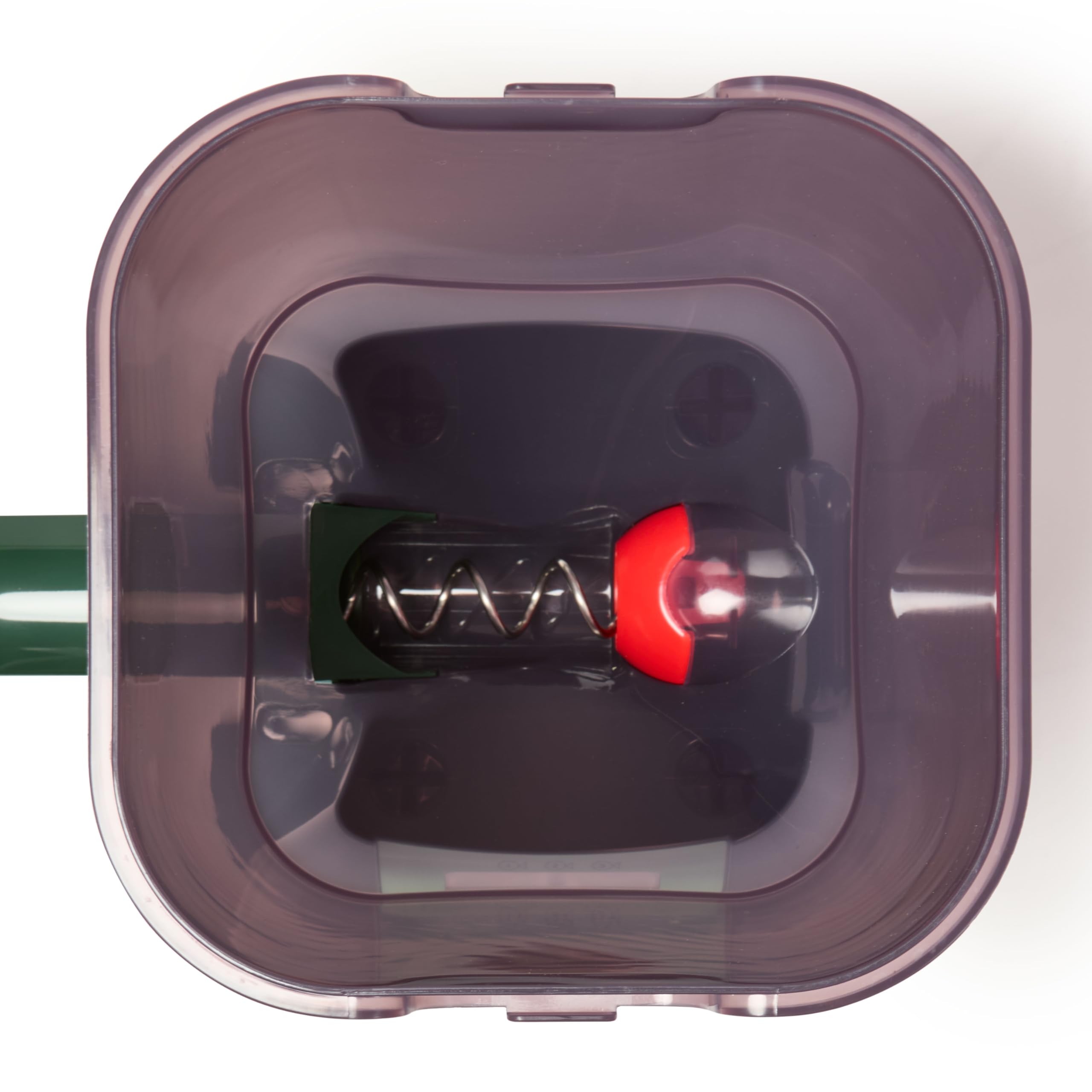 Fish Mate P7000 feeder in outdoor pond setup ready to feed on schedule.
