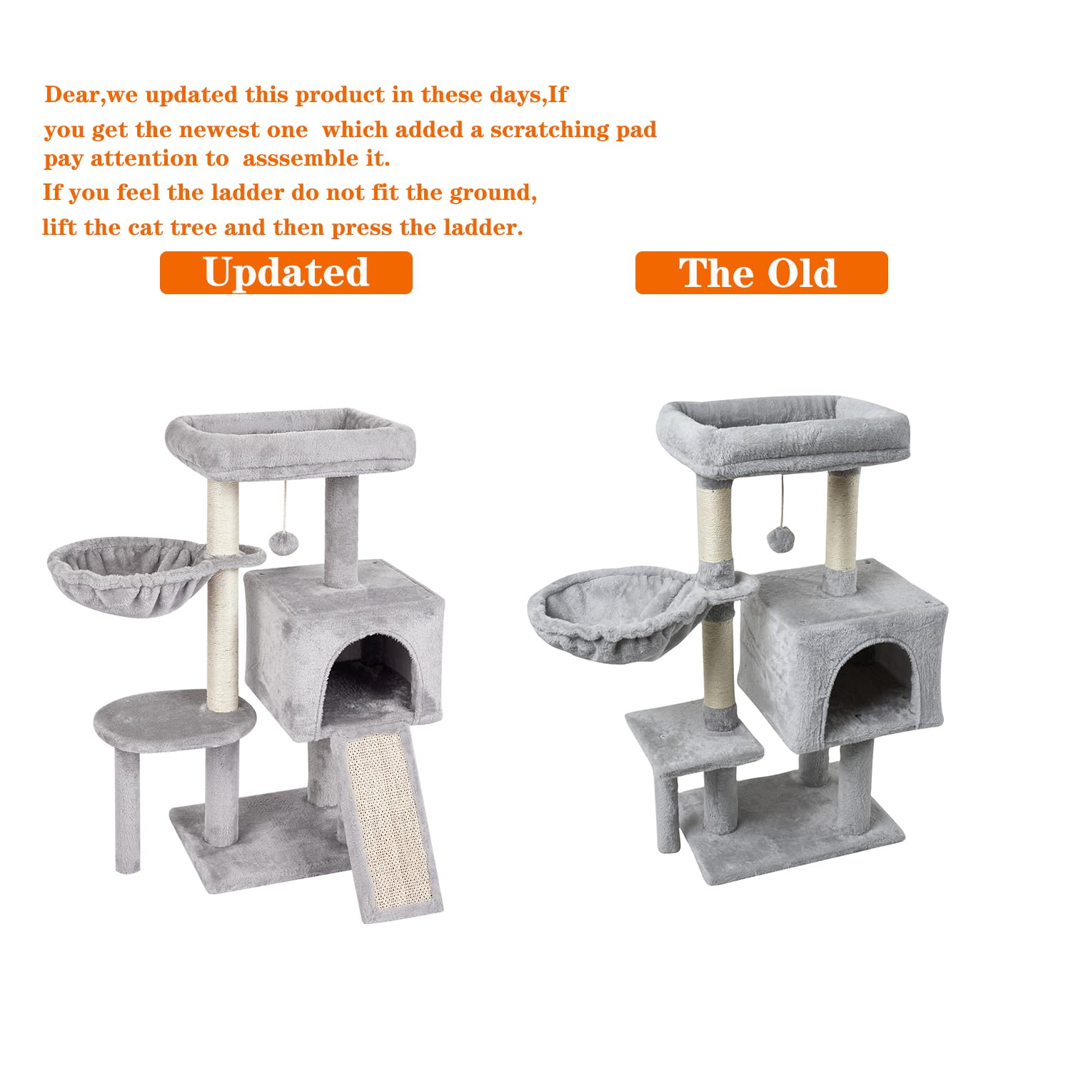 Fish&Nap cat tree soft hammock provides cozy lounging on the structure