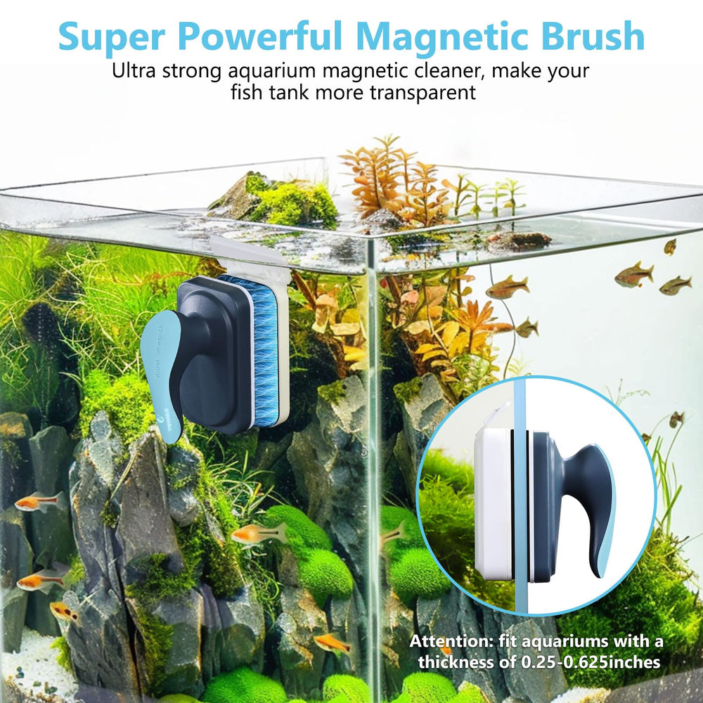 Plastic blade for acrylic tanks removes sediments without scratching