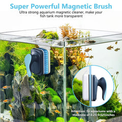 Plastic blade for acrylic tanks removes sediments without scratching