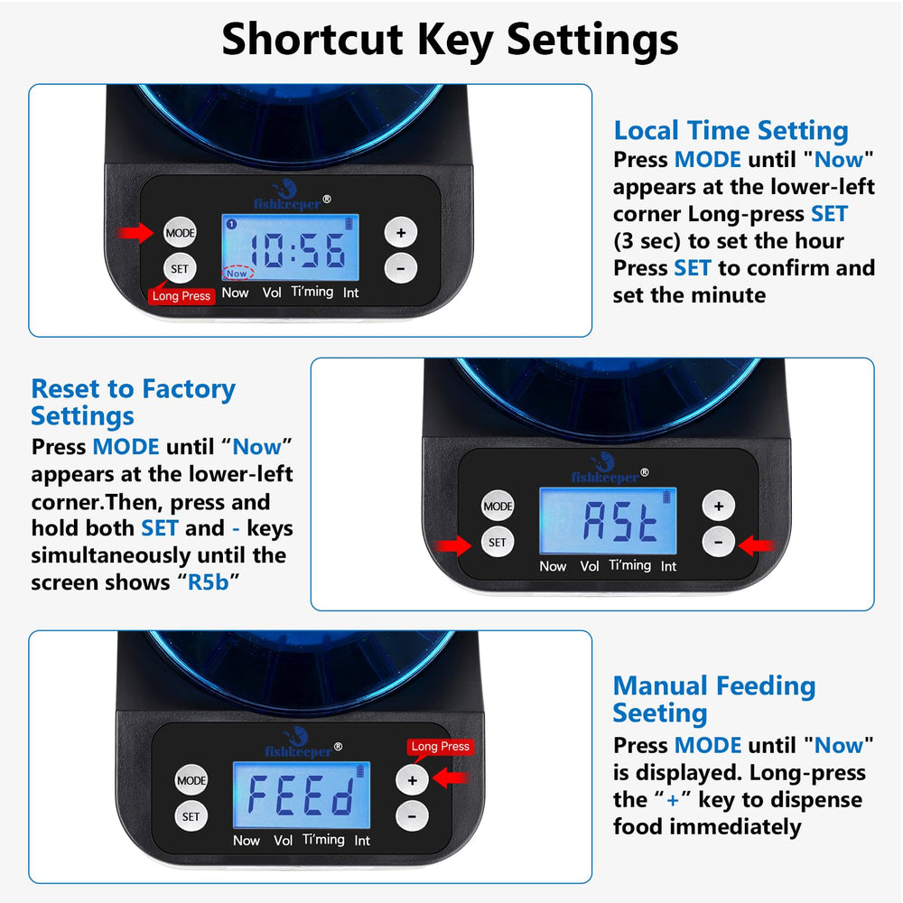 The Fishkeeper feeder operates silently for a peaceful aquarium.