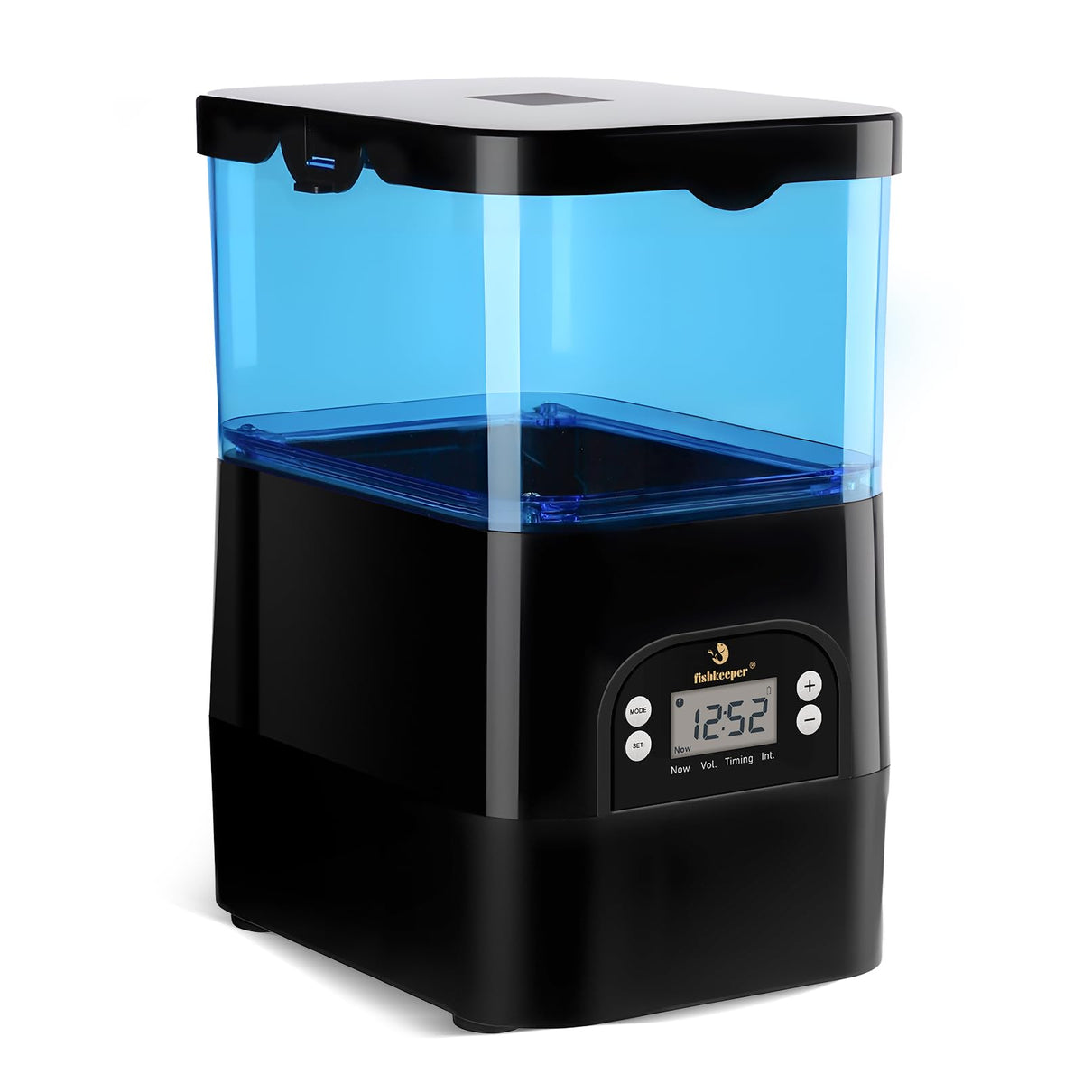 Fishkeeper automatic feeder for pond outdoor setup with weather-ready design.