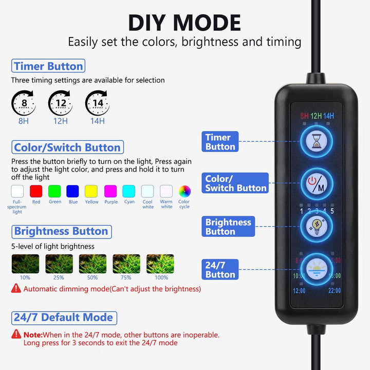 Fishkeeper full-spectrum LED enhances plant colors and aquarium vibrancy.
