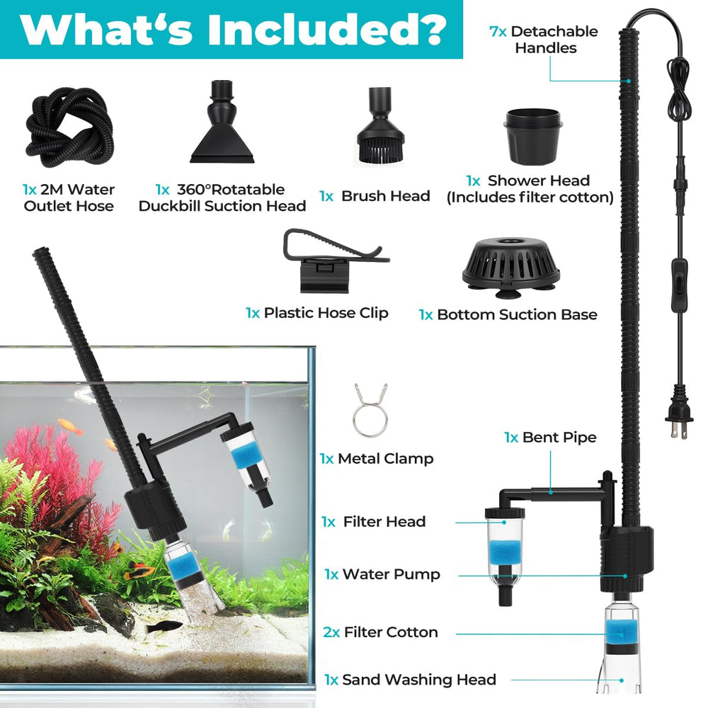 Fishkeeper complete accessories bundle provides versatile tank maintenance options.