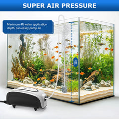 Fishkeeper copper motor offers high efficiency and stable airflow for dependable operation.