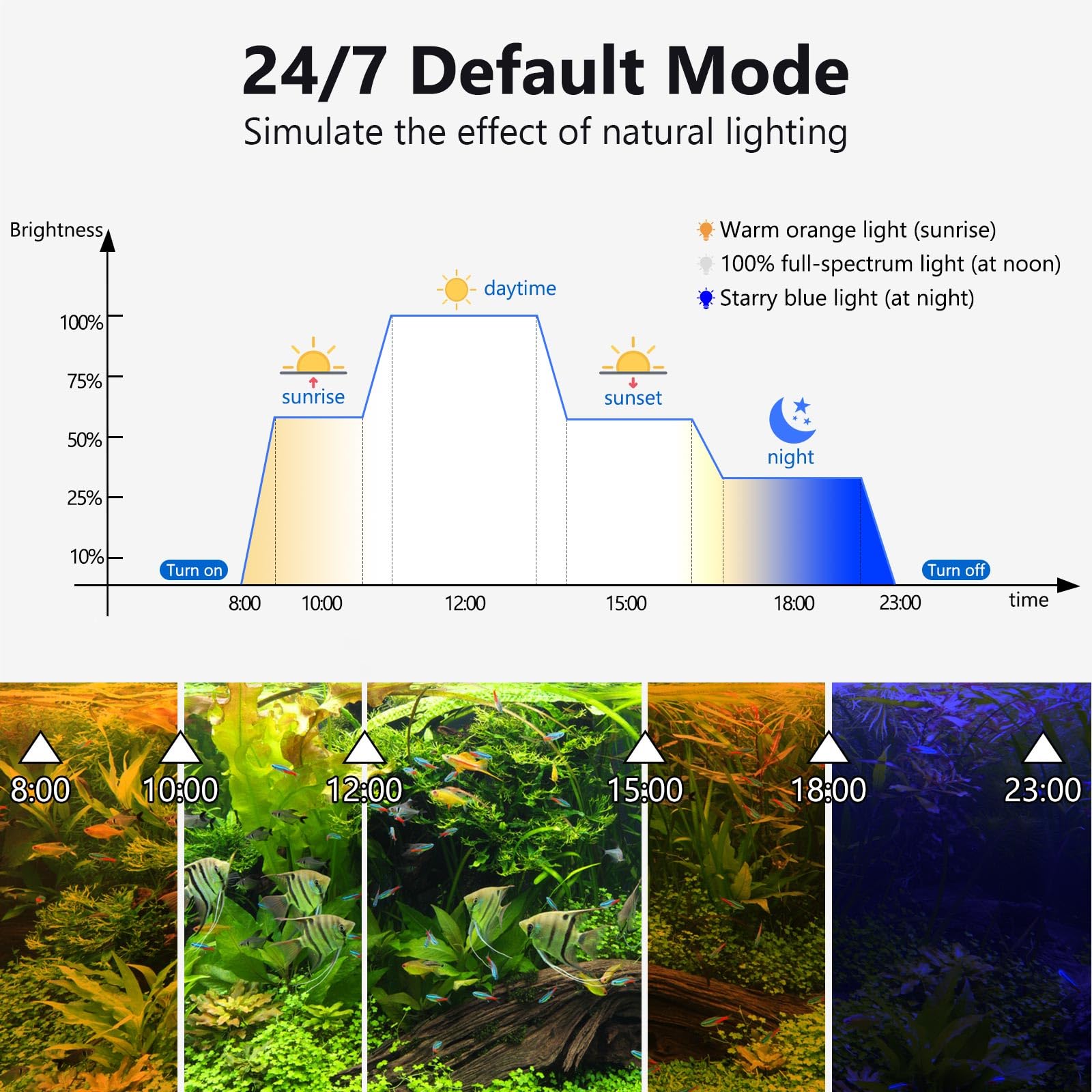 Fishkeeper DIY color and brightness control for customized lighting.