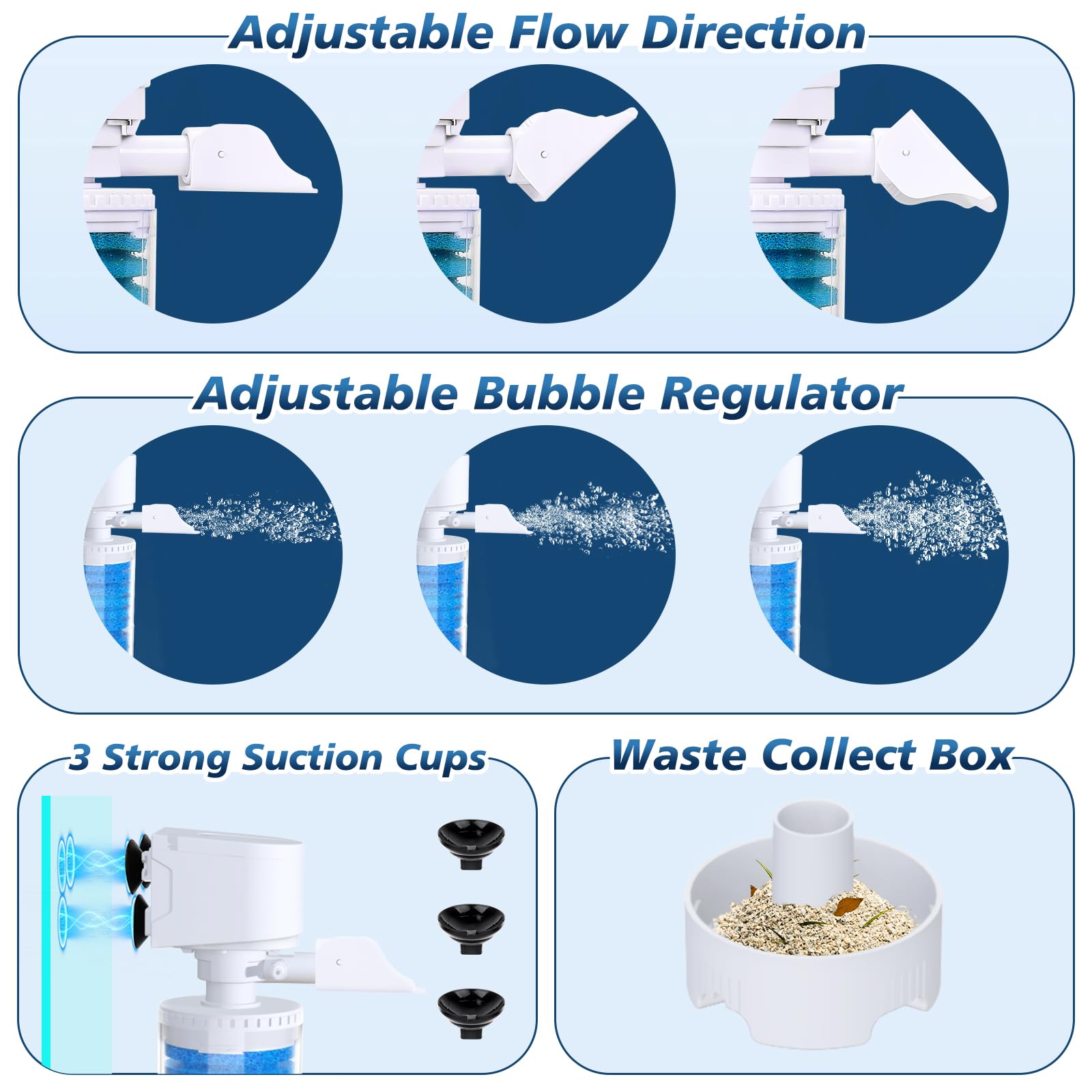 fishkeeper see-through chamber reveals debris for quick maintenance