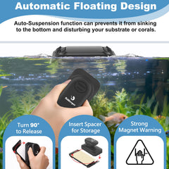 Fishkeeper dual-blade scraper setup speeds up cleaning on stubborn growth.