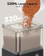 Fishkeeper feeder timer 8h-12h-24h setup enables reliable daily portions.
