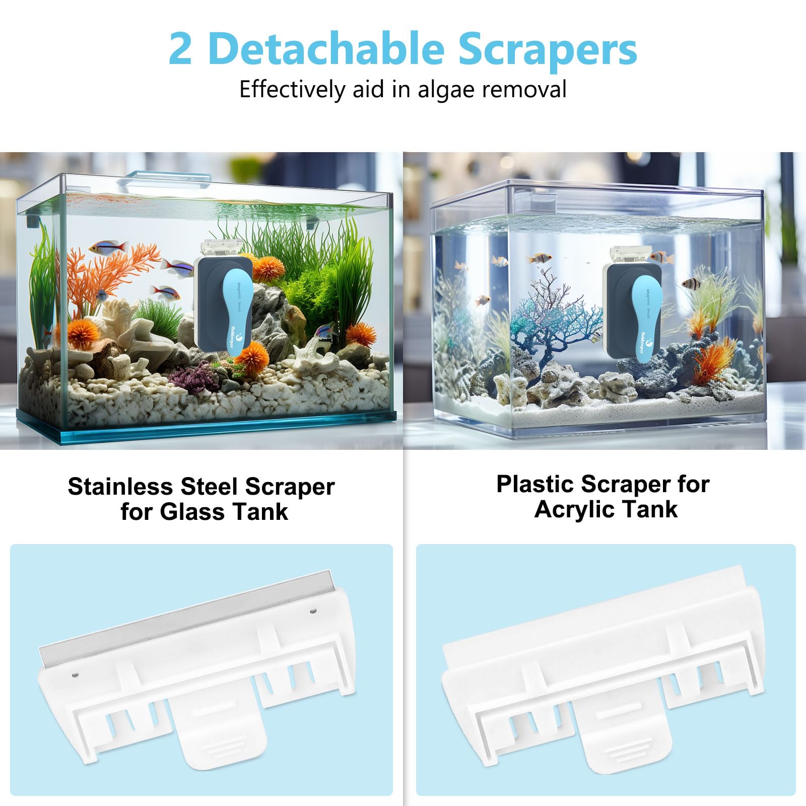 Floating magnetic cleaner stays at surface for quick retrieval