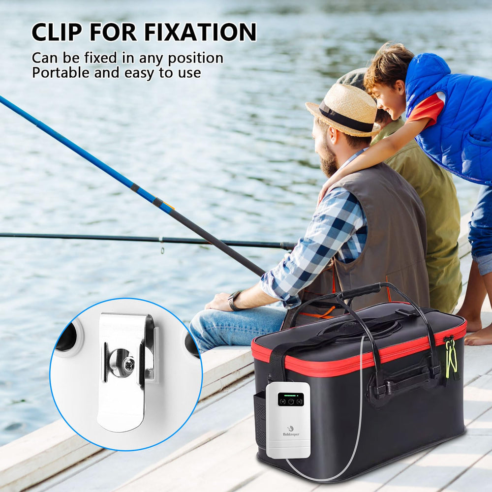 fishkeeper included USB charging cable supports easy recharging.