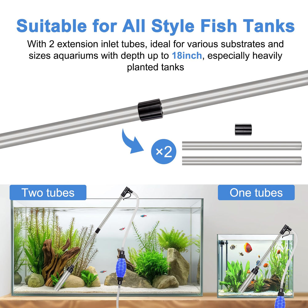 Fishkeeper glass wall cleaner head offers reach and streak-free glass cleaning.