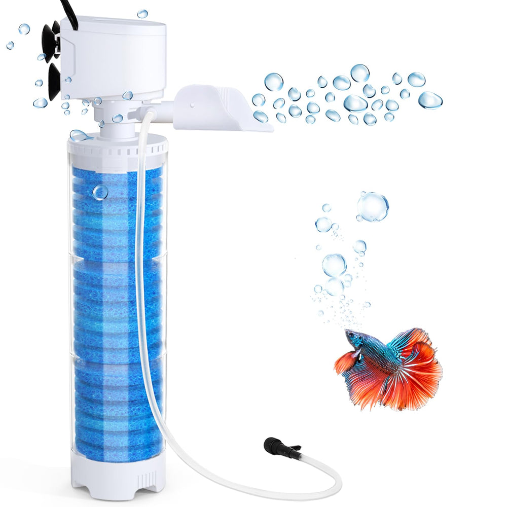 fishkeeper internal filter front view showing compact filtration design