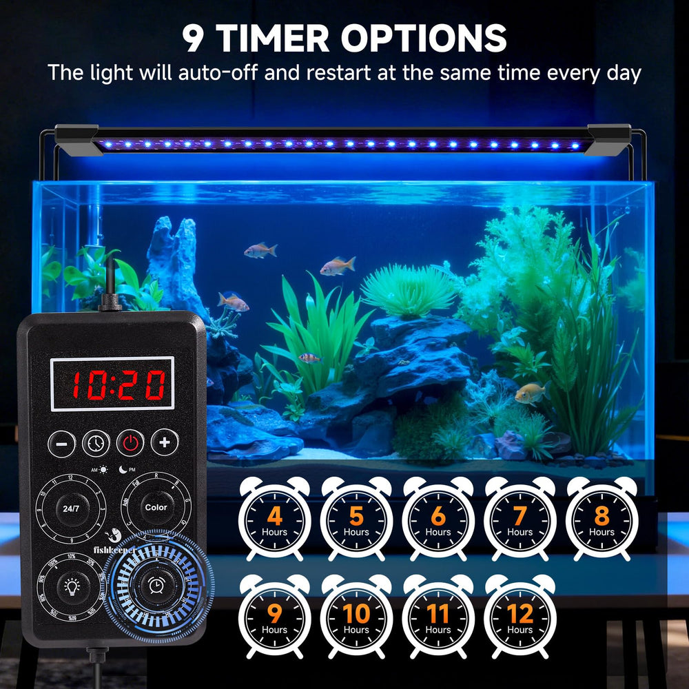 fishkeeper 9-color DIY option lets you customize aquarium mood