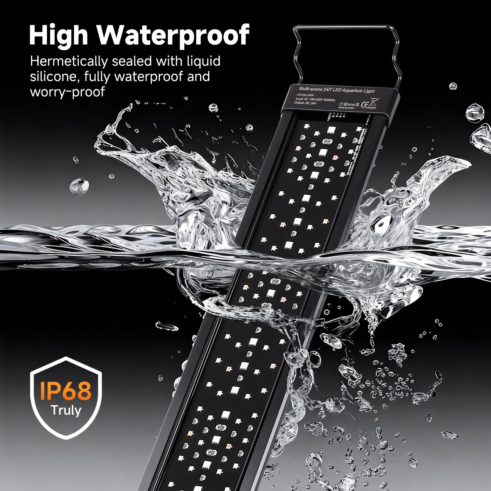 Premium aluminum housing supports heat dissipation and durability.