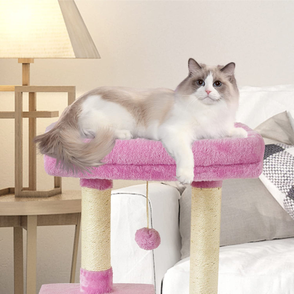 FISH&NAP cat condo with stable bottom offers secure high perch for cats.