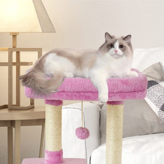 FISH&NAP cat condo with stable bottom offers secure high perch for cats.