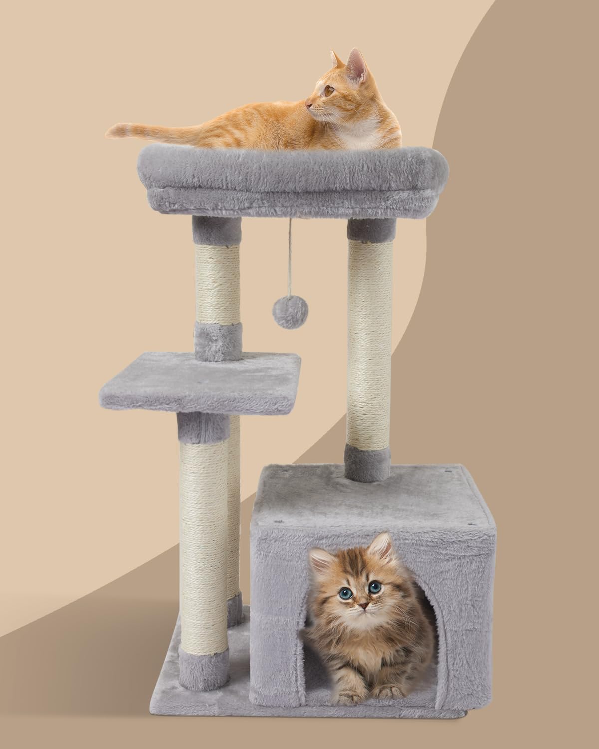 FISH&NAP cat condo offers a cozy refuge on multiple levels.