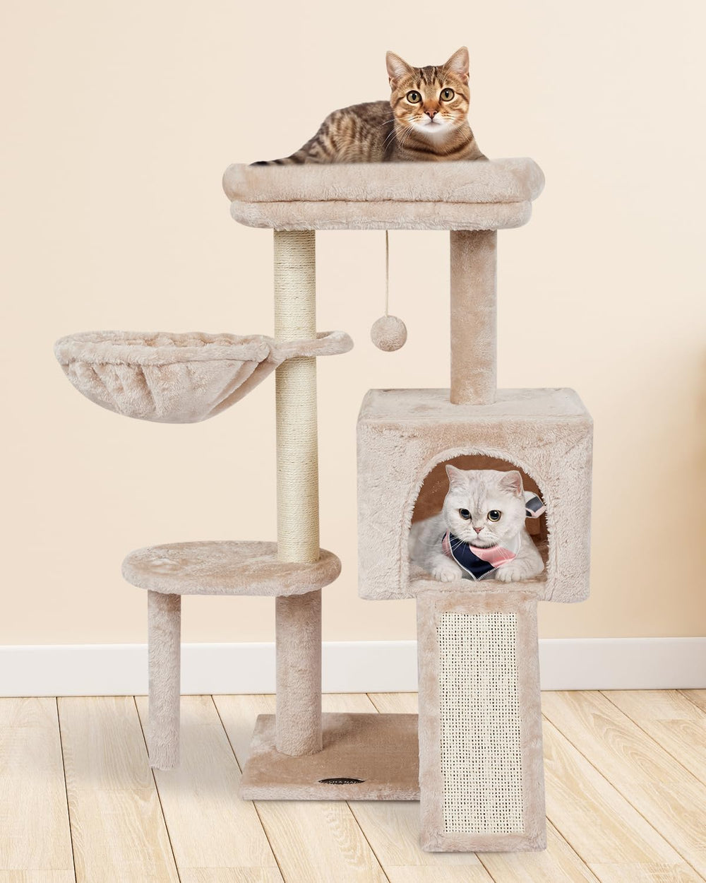 Fishnap sisal scratching posts provide cats a satisfying surface to sharpen claws.