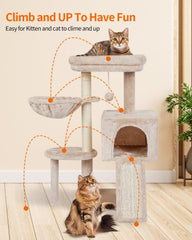 Fishnap spacious platform with toy ball encourages exploration and play.