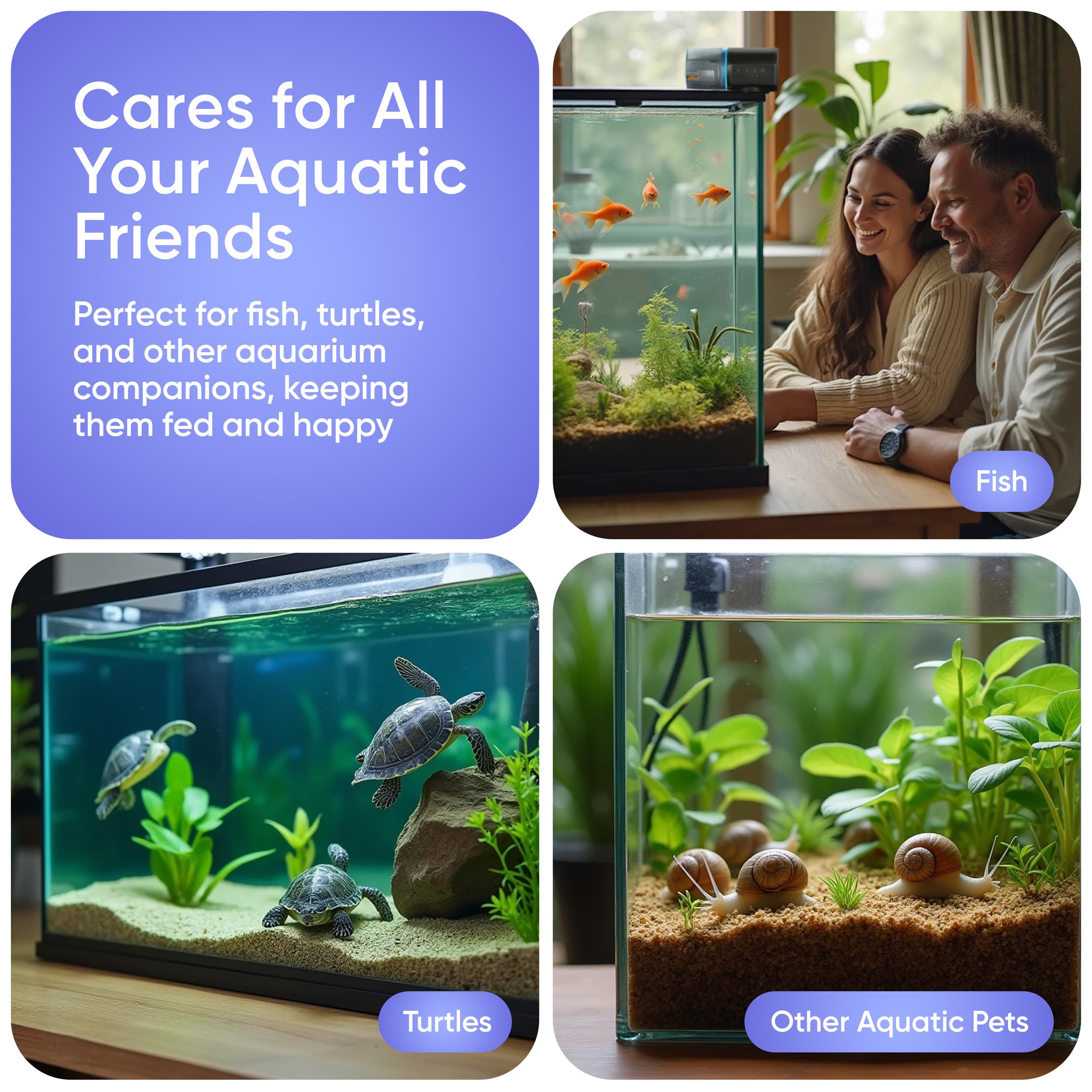 Fishnosh model-ml aquarium feeder showcases modern auto-feeding technology