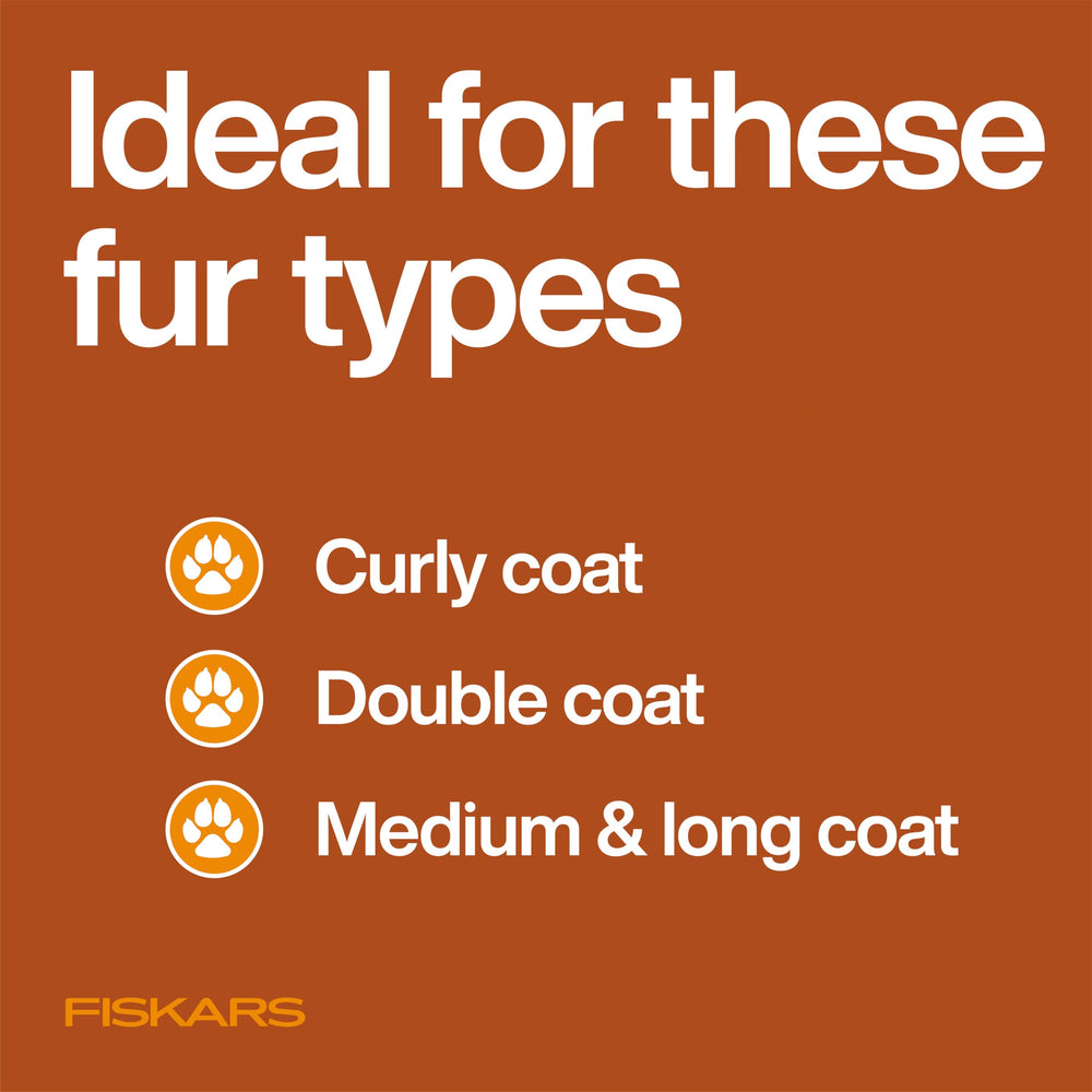 Fiskars blending-scissors visible in orange and black for easy visibility.