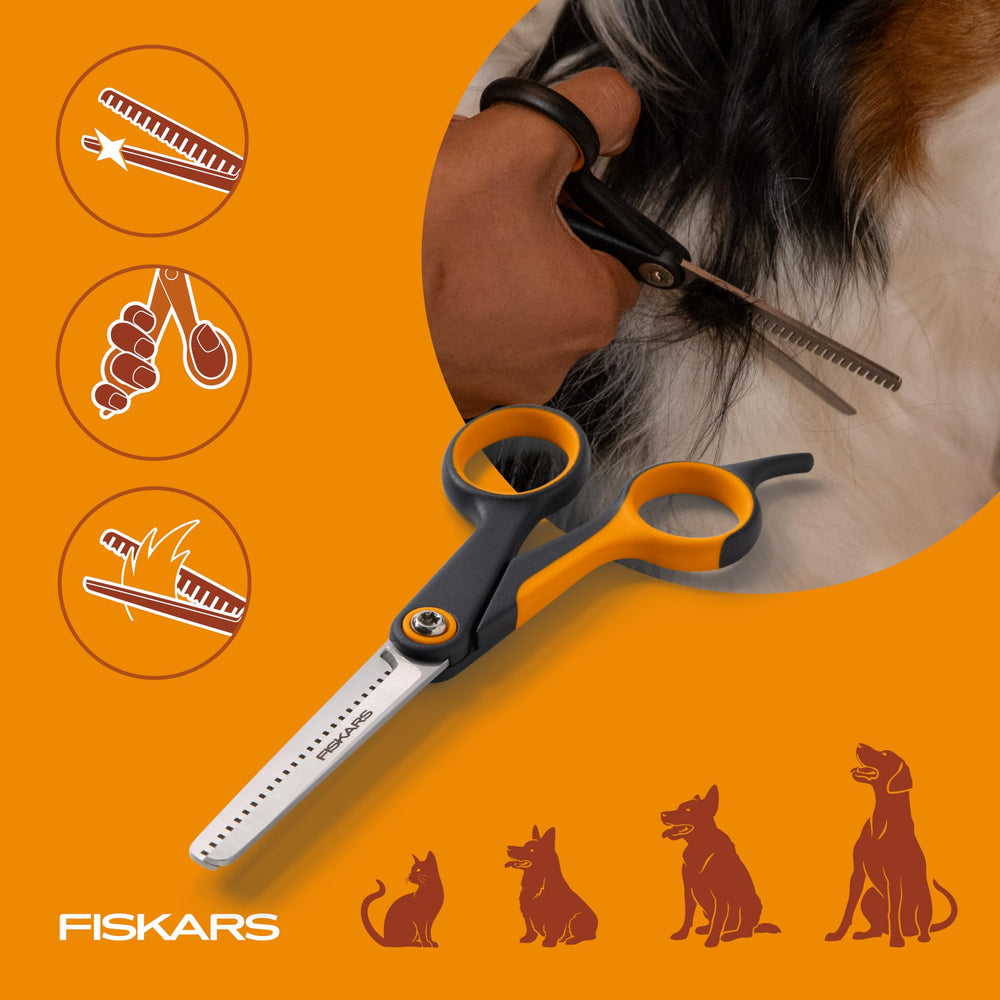 Fiskars blend-ready tool for home pet care and grooming routines.