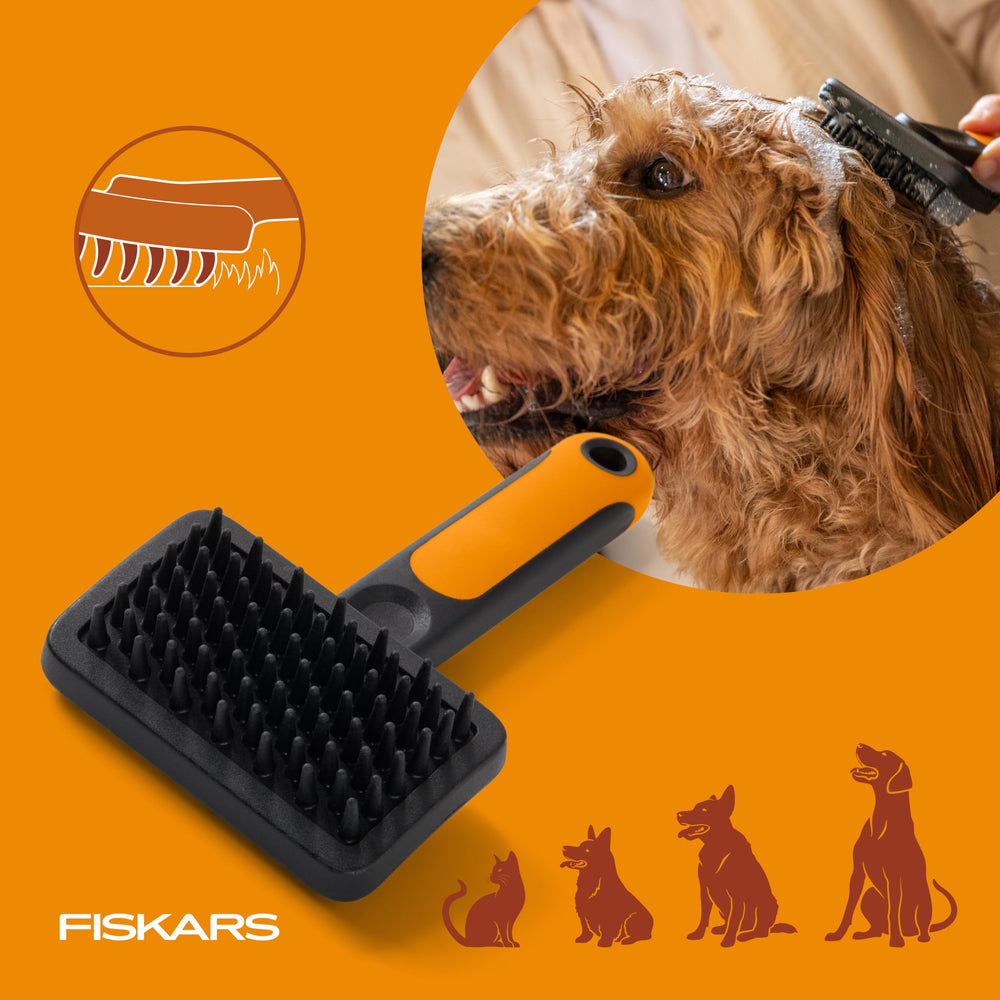 Fiskars Pet Massage Brush cat and dog grooming essential.