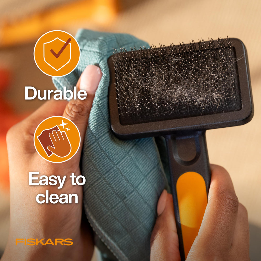 Fiskars Pet Slicker Brush durable materials designed for daily use