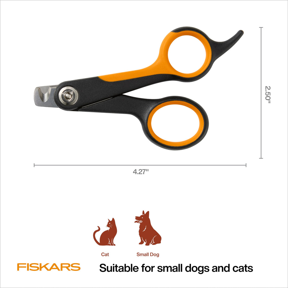 Fiskars small-pet clippers crafted for tiny nails and gentle trimming.
