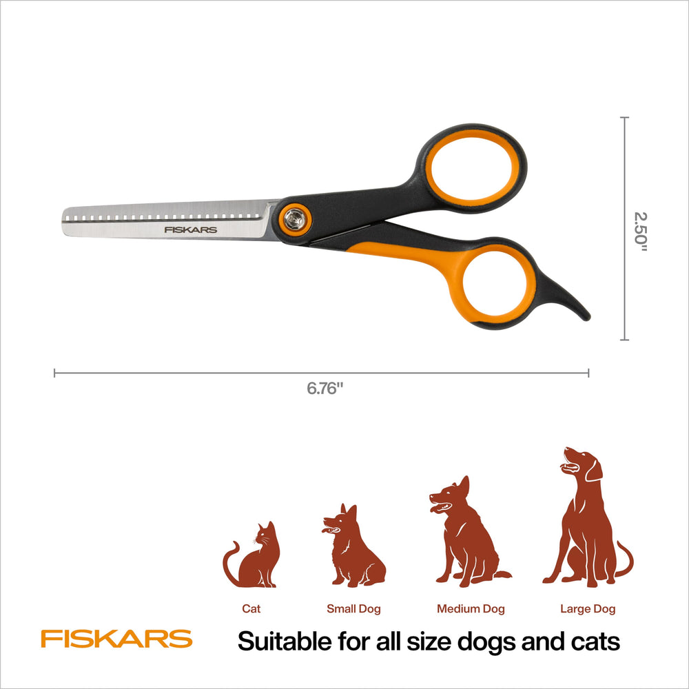 Fiskars pet scissors work for all fur types, including long coats.