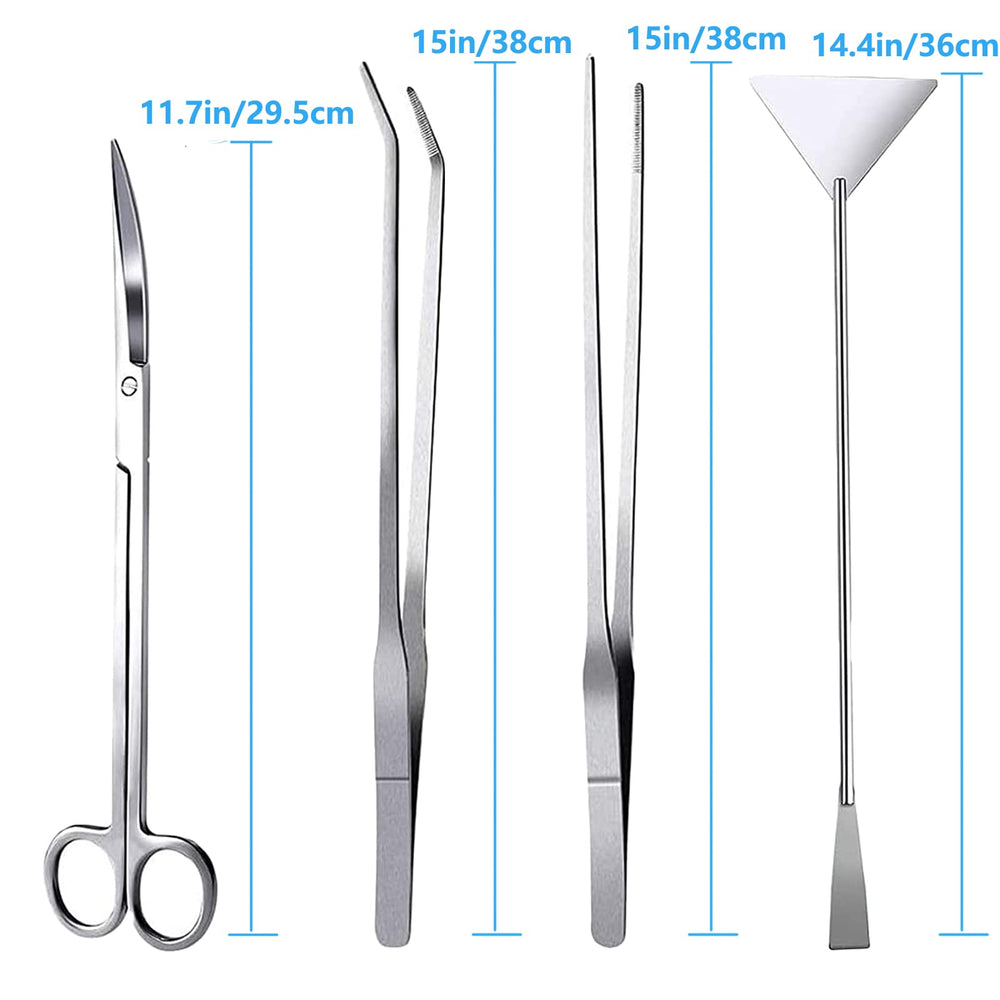 FISTOY 15in curved tweezer enables careful plant repositioning with minimal disturbance.