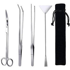 FISTOY 15in straight tweezer delivers precise planting in aquariums.
