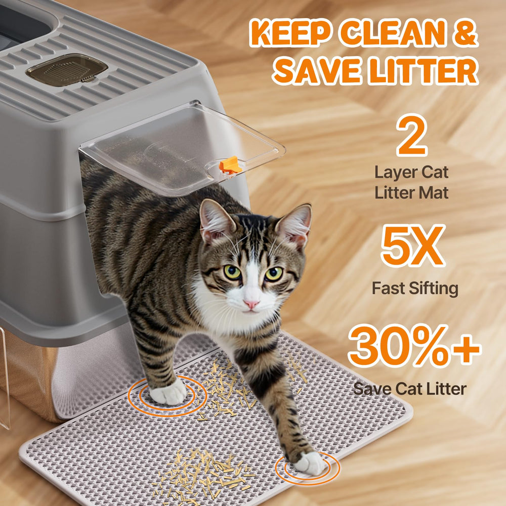 Fitrobust litter box dimensions 23.4 by 15.7 by 15.5 inches.