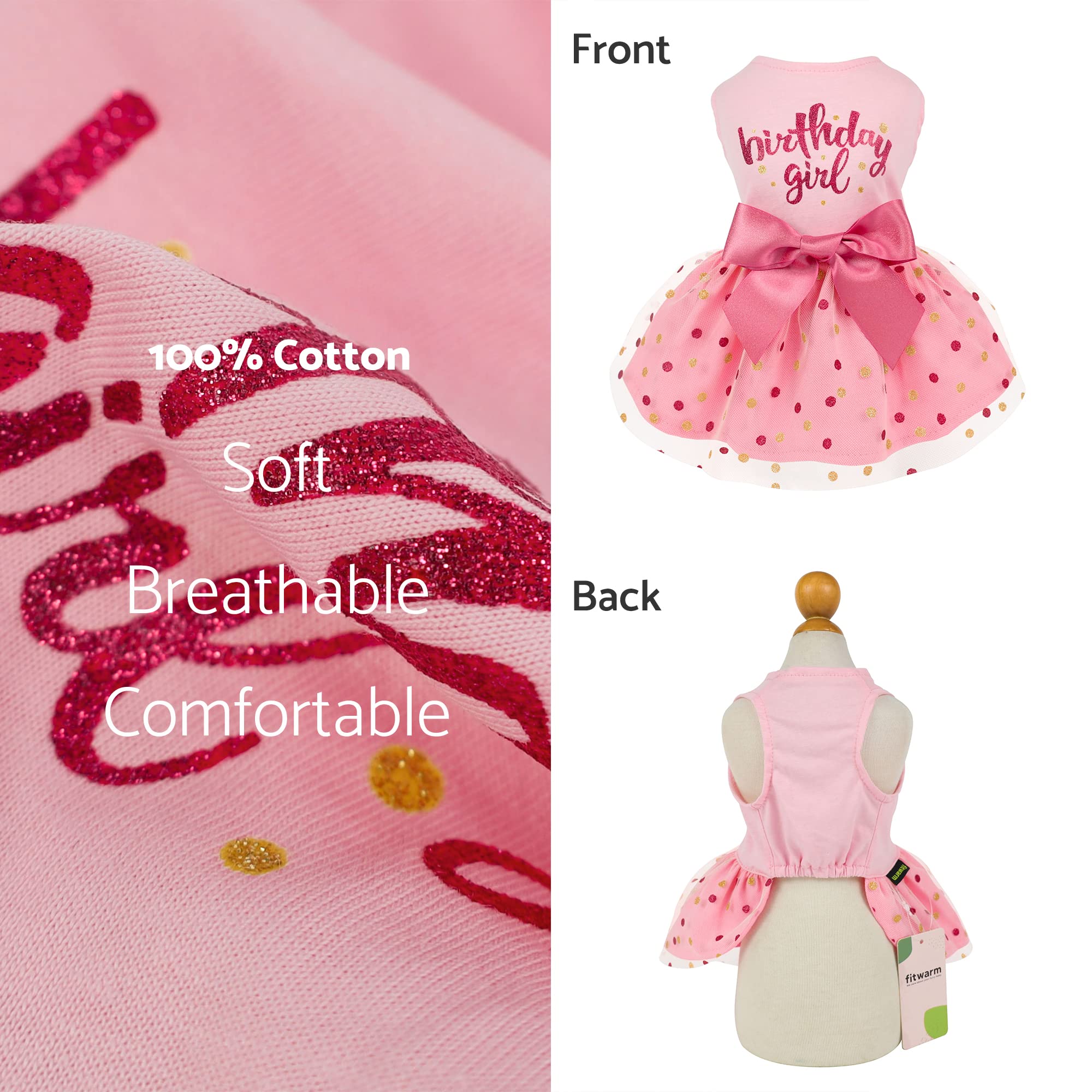 Fitwarm pink bow knot dress detail adds a charming party-ready touch.