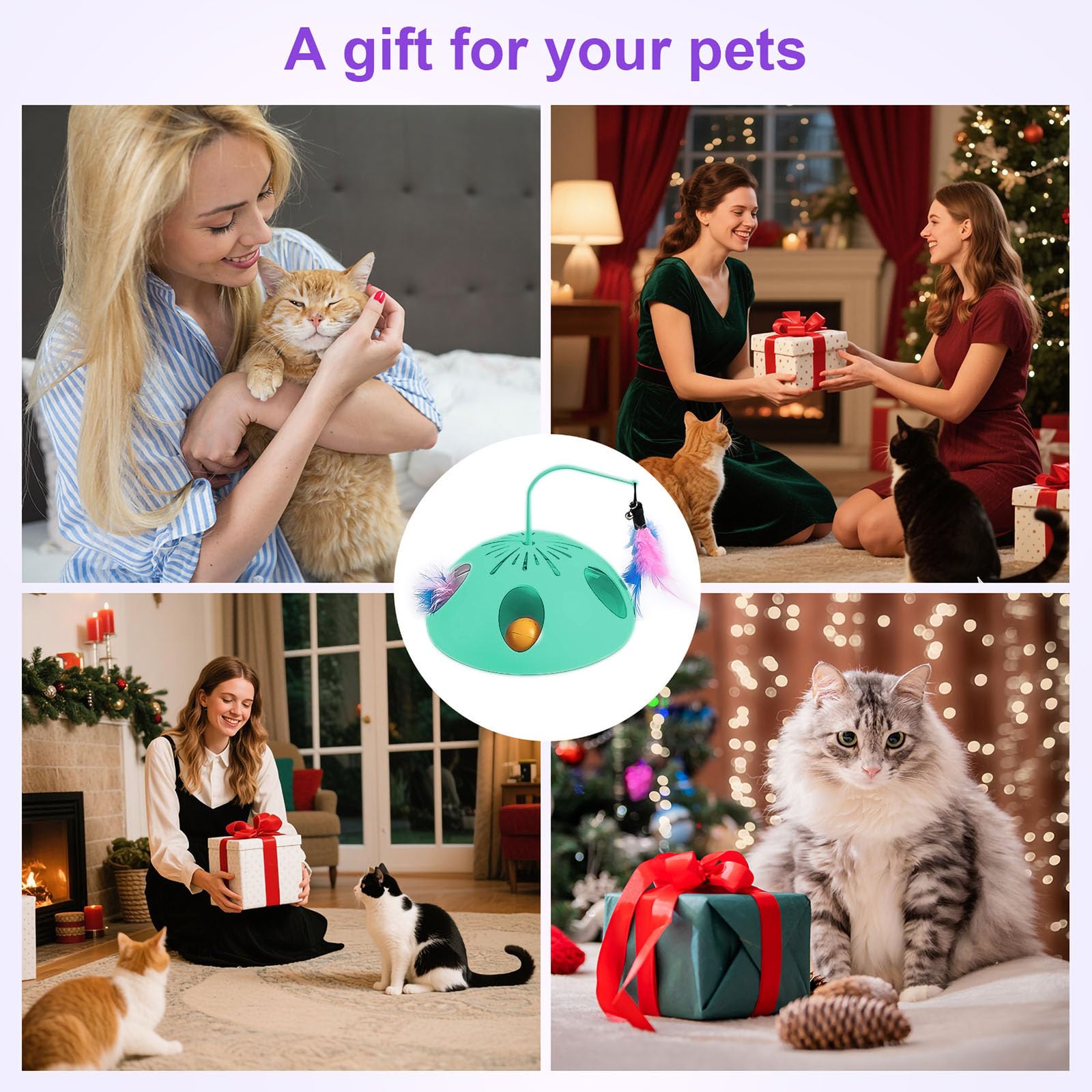 FITWOWFIT enrichment toy supports shared play for multi-cat households